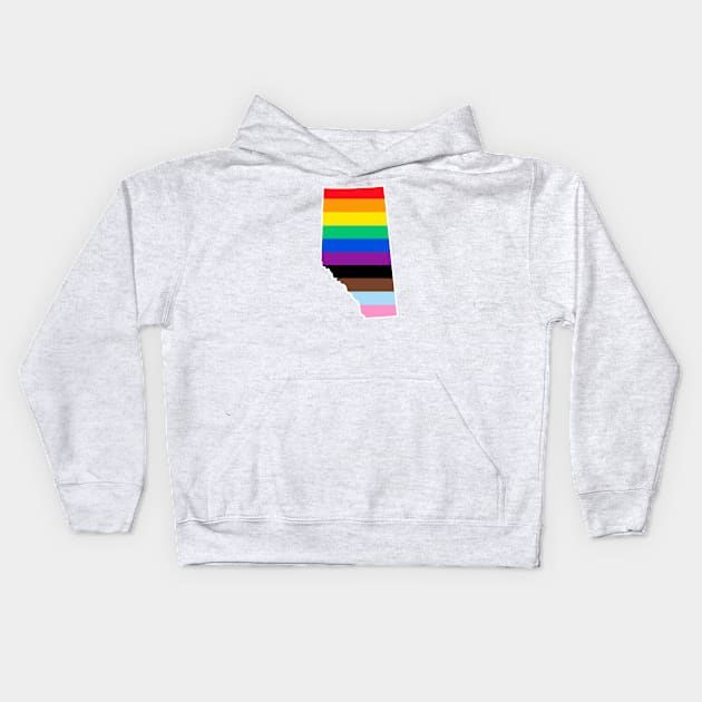 Alberta Canada Pride Kids Hoodie by fearcity